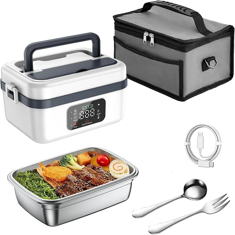 Rechargeable  Automatic Heating Lunch Box, Insulated Carrying Bag