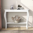 Narrow Console Table, Sofa Table, Entryway Table, White