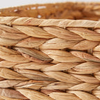 Natural Hyacinth Basket with Lid Storage Organizer Handmade Woven Basket Decorative Storage Bathroom Pantry Nursery Home Decor