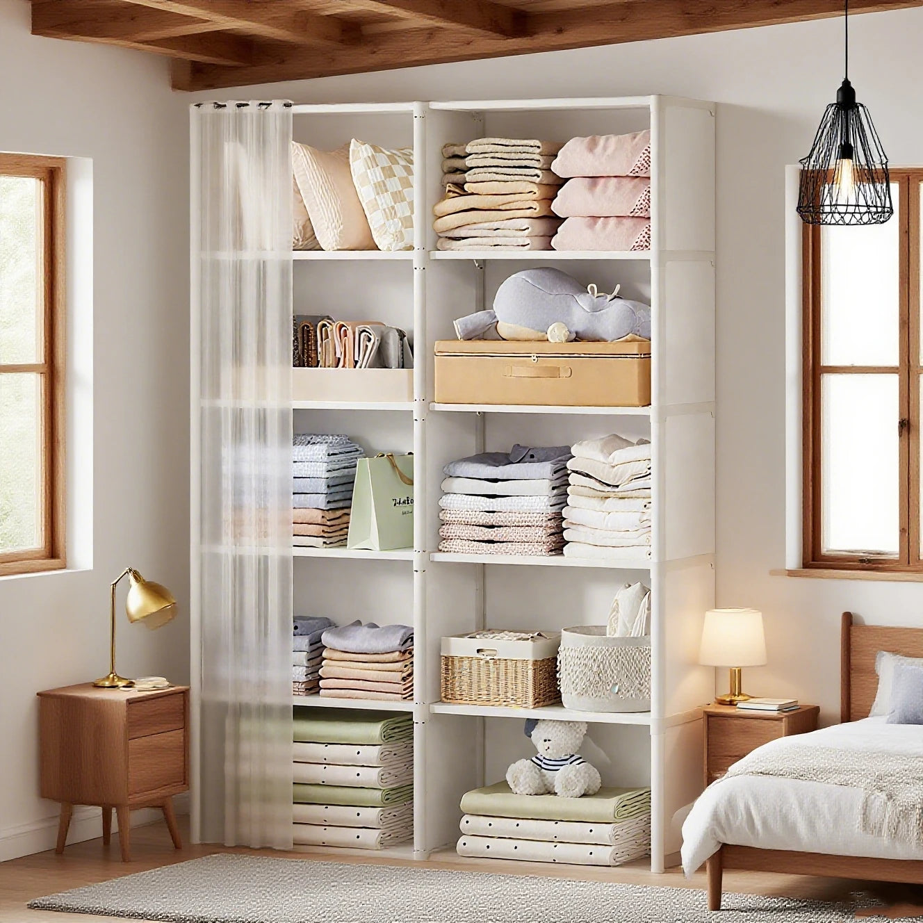 Wardrobe Bedroom Clothes Closet Storage Organizer