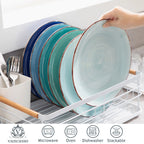 Bonita Blue 10.4 inch Dinner Plate Set of 6, Handpainted