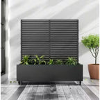 72 in. H x 47 in. W Metal Pots and Planter Raised Box With Trellis