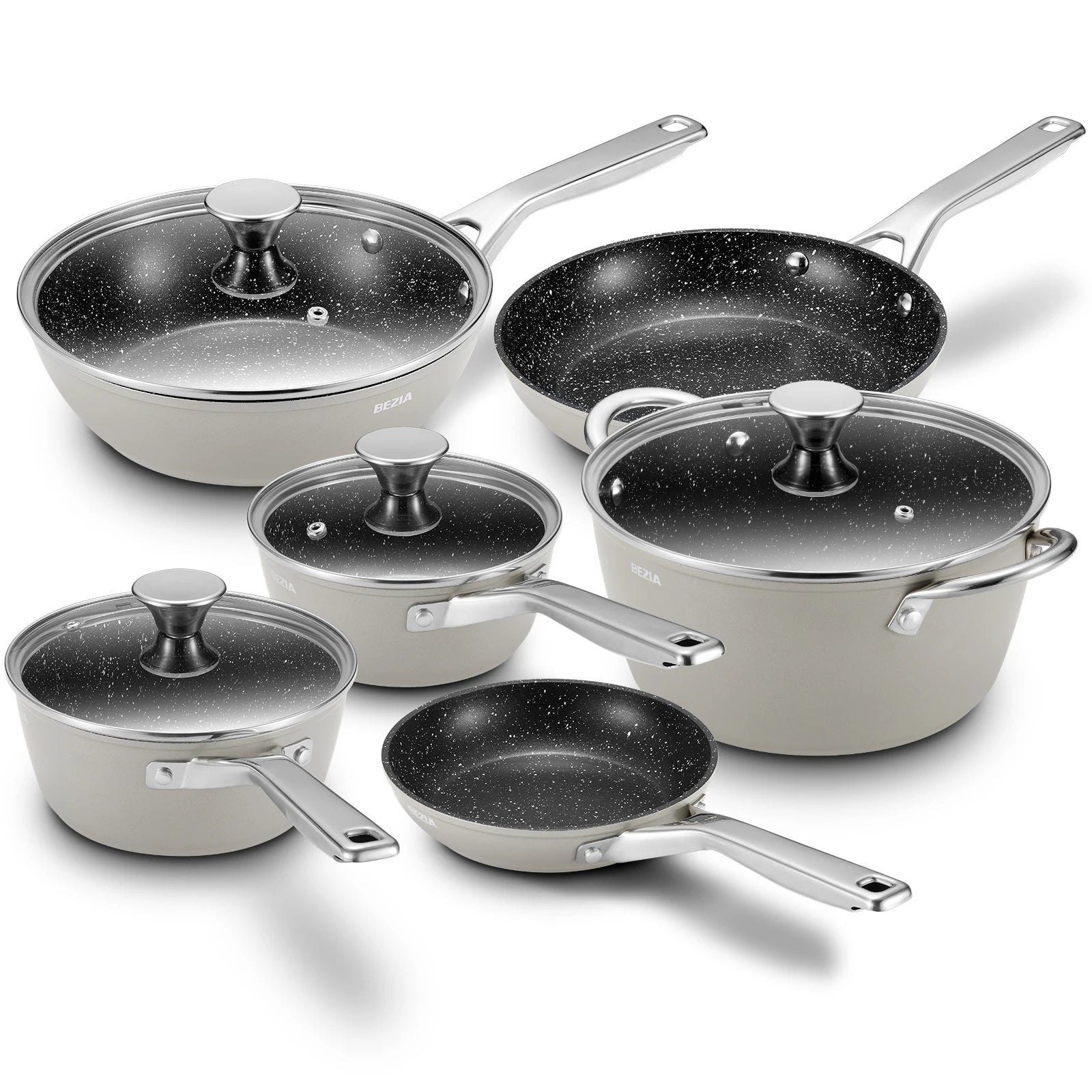 Induction Cookware Nonstick, 10-Piece, BEZIA