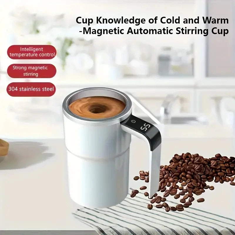 Smart mixing coffee cupUSB charging|magnetic mixing function