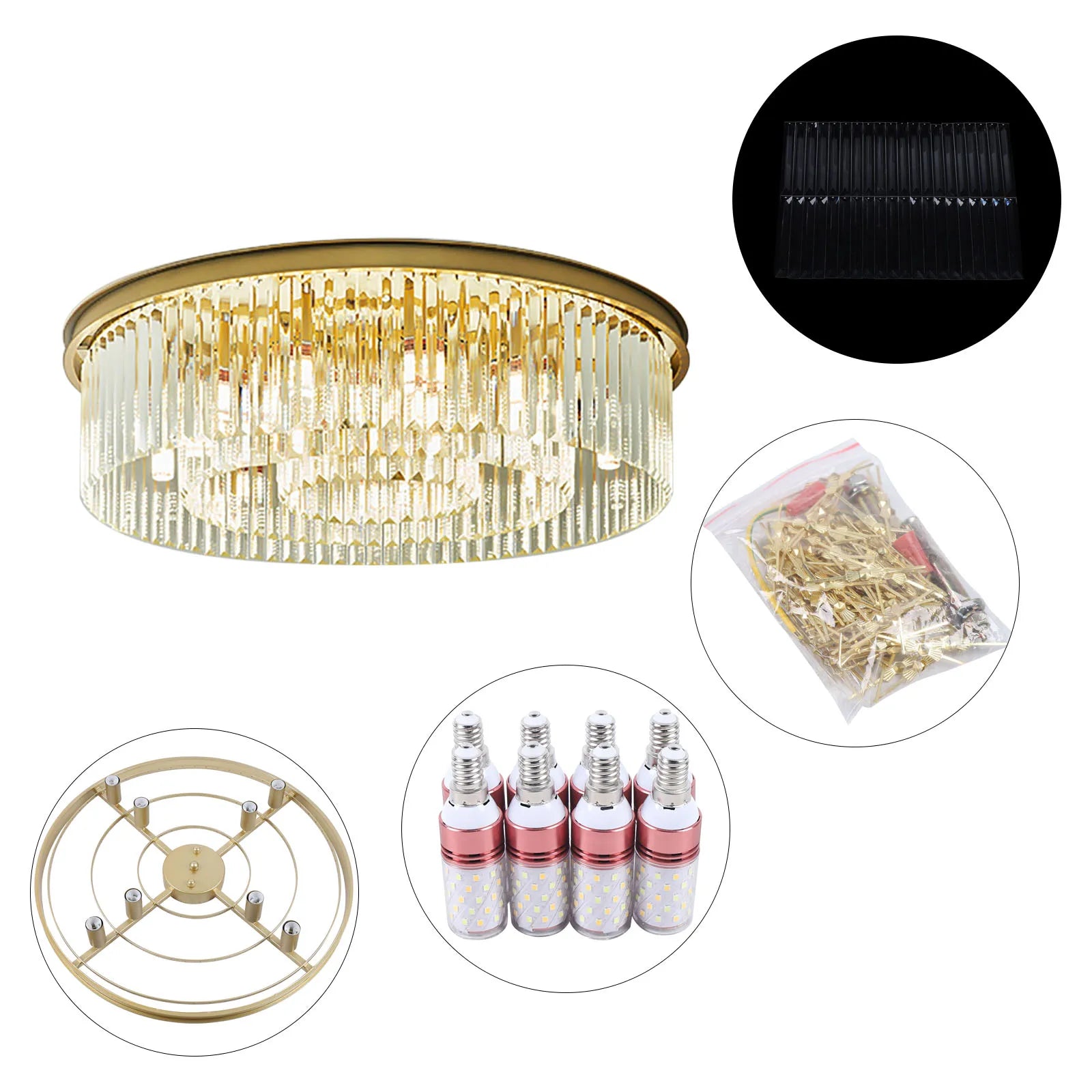 Modern Chandelier Crystal Light Fixture LED