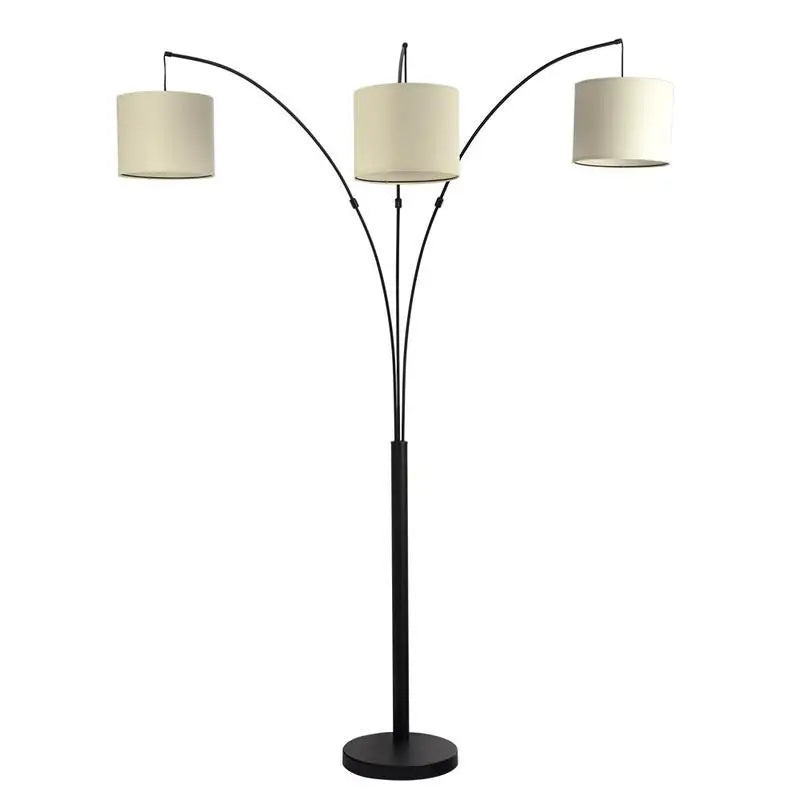 3-Arm Metal Arc Floor Lamp 4 Way Switch
