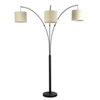 3-Arm Metal Arc Floor Lamp 4 Way Switch