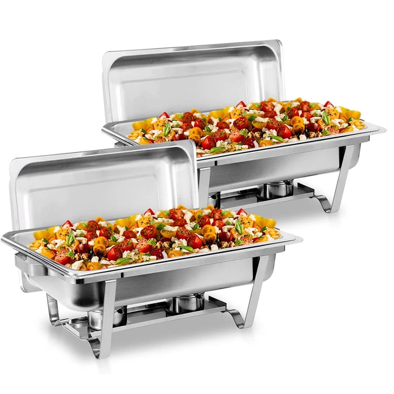 2/4/6 Pack 8QTChafing Dish Buffet Set Food Warmer Kit