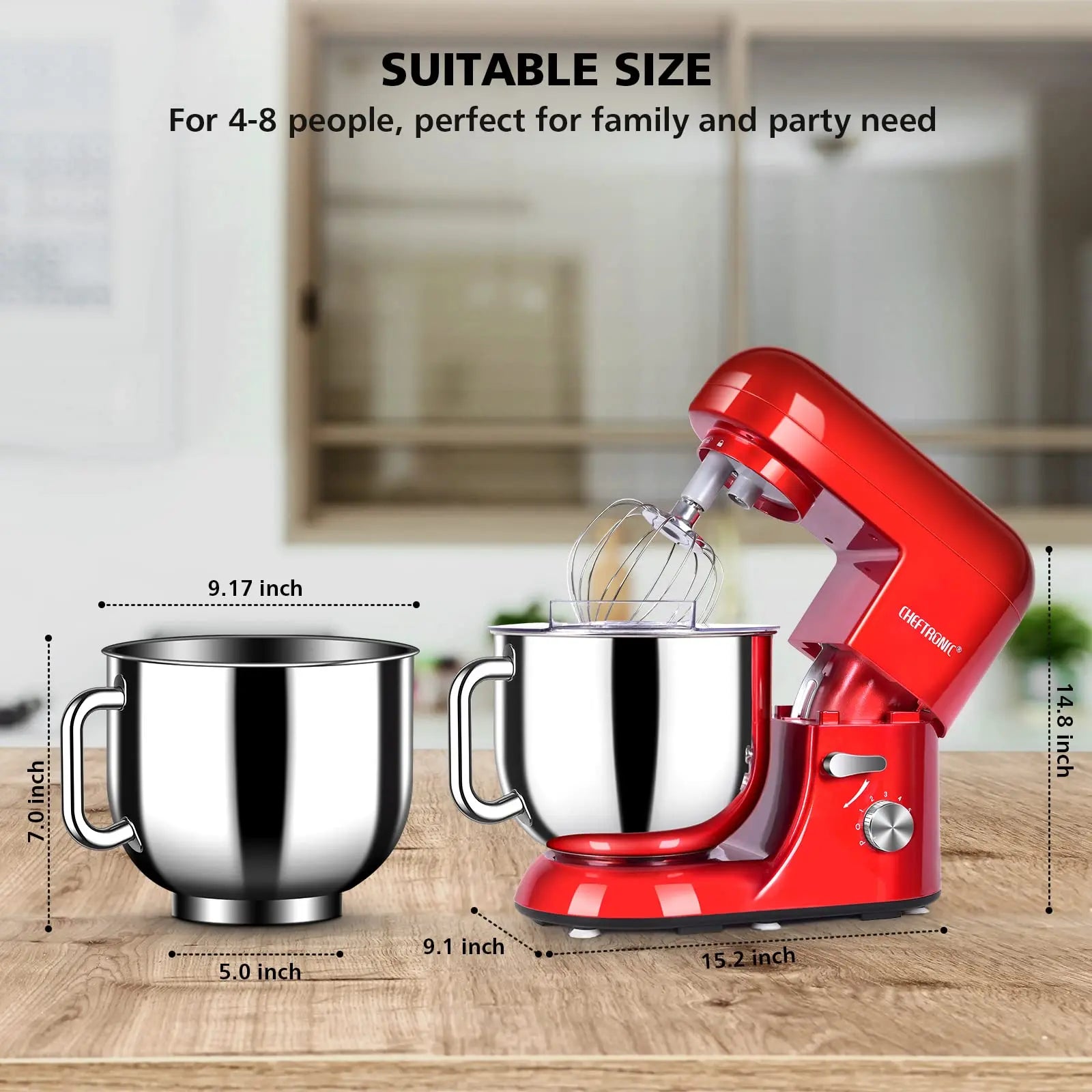 Stand Mixer, 7 Qt Mixer  Frother For Milk