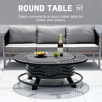 42 Inch Fire Pit 2 Cooking Grates, Wood Burning