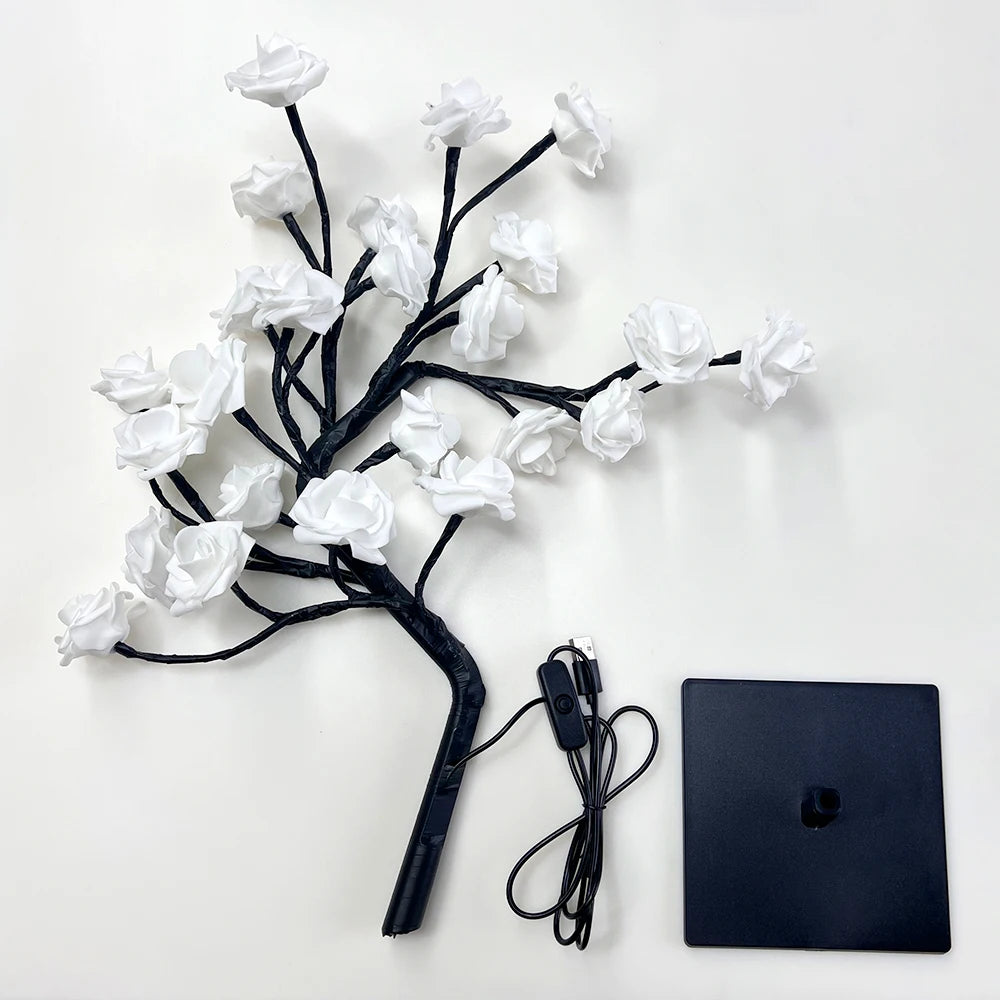 LED Rose Tree Lights 24LEDs USB Operated