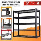 72" Adjustable Metal Shelving, Commercial Grade Utility Rack