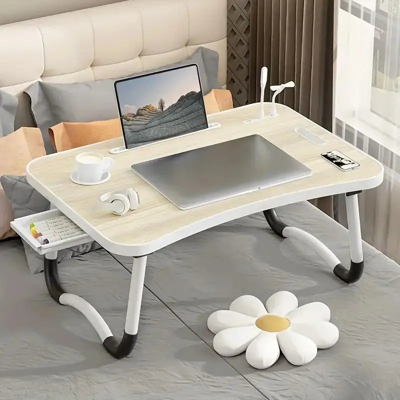 Laptop Desk With USB Light ,Fan, Cup Holder, Tablet Slot