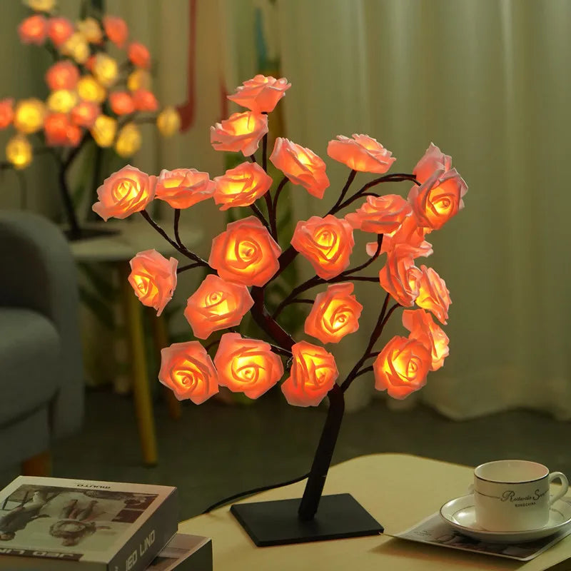 LED Rose Tree Lights 24LEDs USB Operated