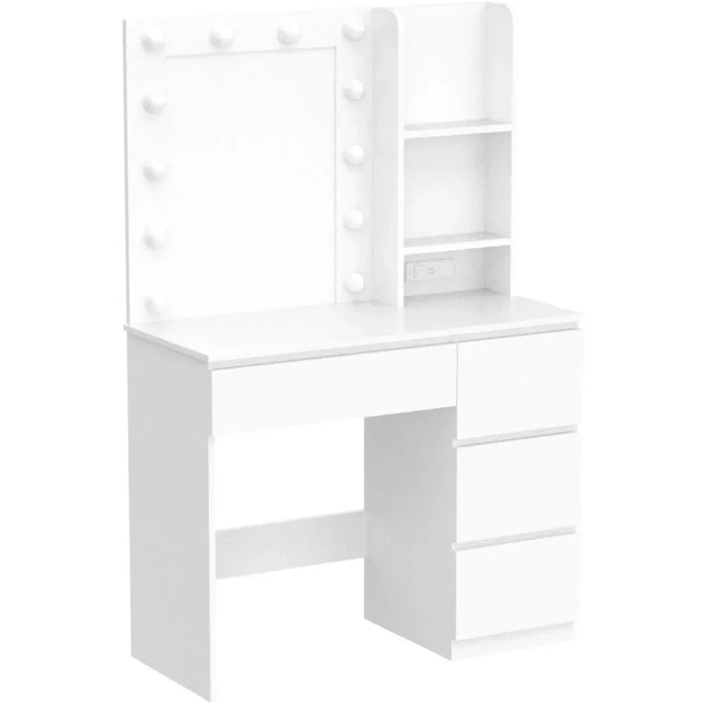 Makeup Vanity With Lights, 37inch Power Strip