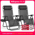 Zero Gravity Set Of 2 Portable Recliner Cup Holder