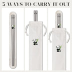 1 Pair Titanium Chopsticks Unbreakable Lightweight