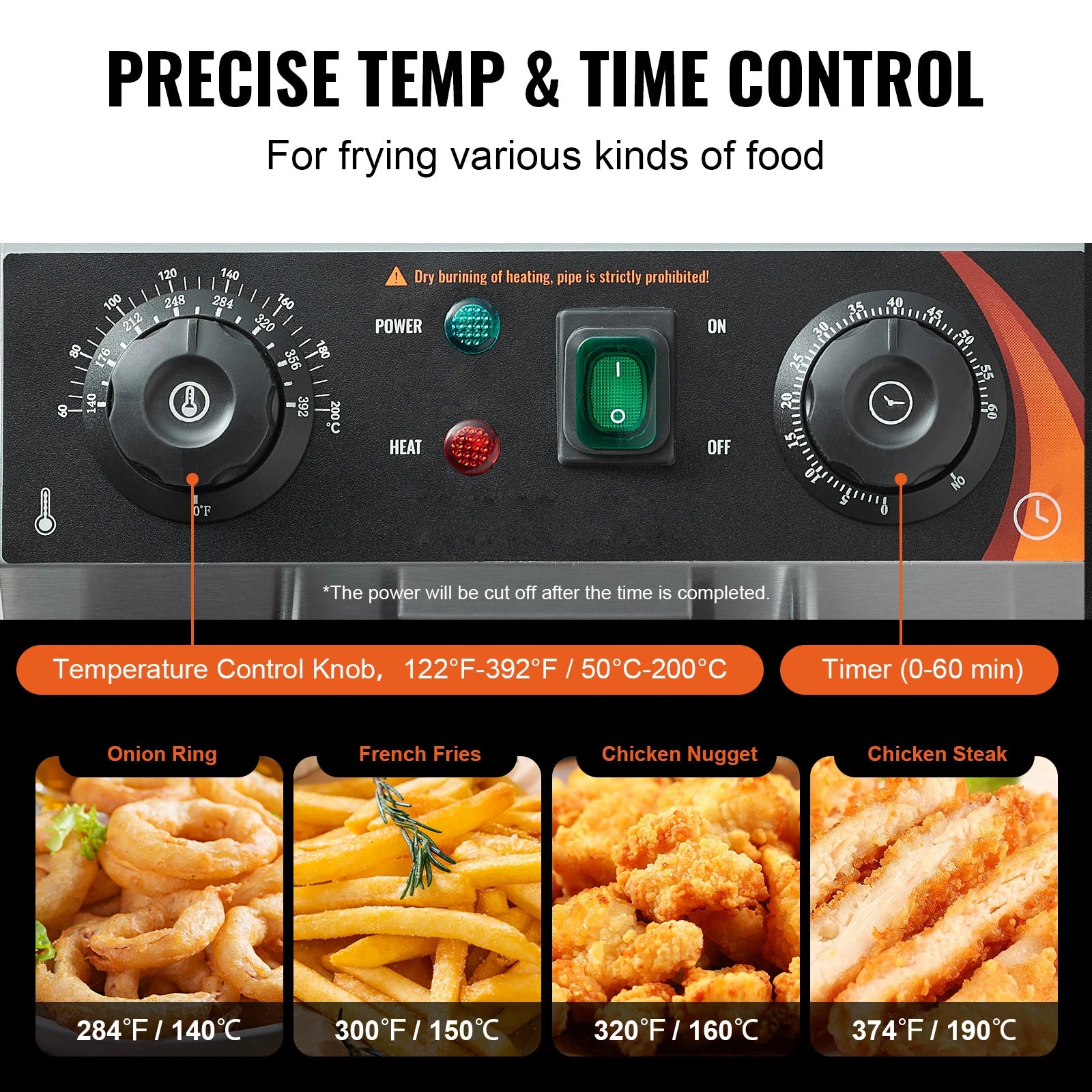 12L Electric Deep Fryer Commercial Countertop  Fryer