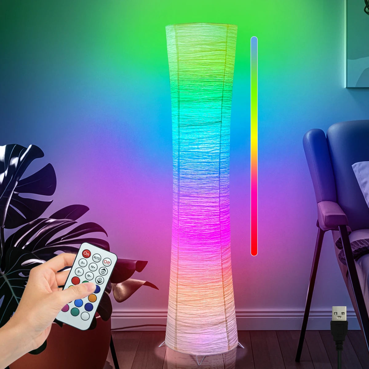 Paper Lamp, Color-Changing LED Smart Lamp