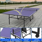 Tennis 9 ft portable Ping Pong Table  2 Tennis Paddles, 3 Balls