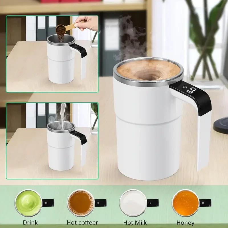 Smart mixing coffee cupUSB charging|magnetic mixing function