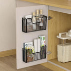 Kitchen Cabinet Door Storage Box Iron Rack
