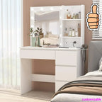 Makeup Vanity With Lights, 37inch Power Strip