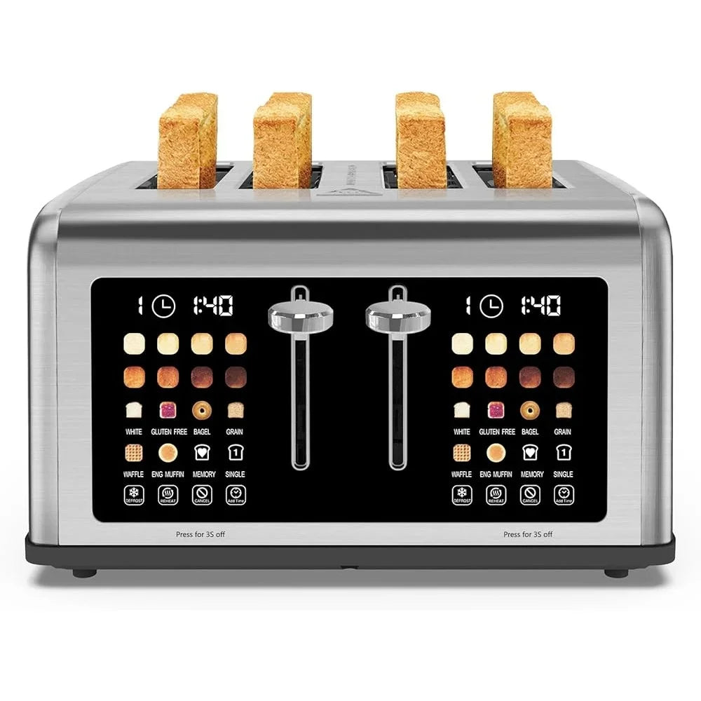 Stainless Steel 4 Slice Toaster Touch Screen