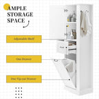 Tall Laundry Cabinet With Tilt Out Laundry Hamper