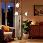 Retro 3-Head Flower Floor Lamp, Contains Bulbs