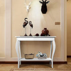 Narrow Console Table, Sofa Table, Entryway Table, White