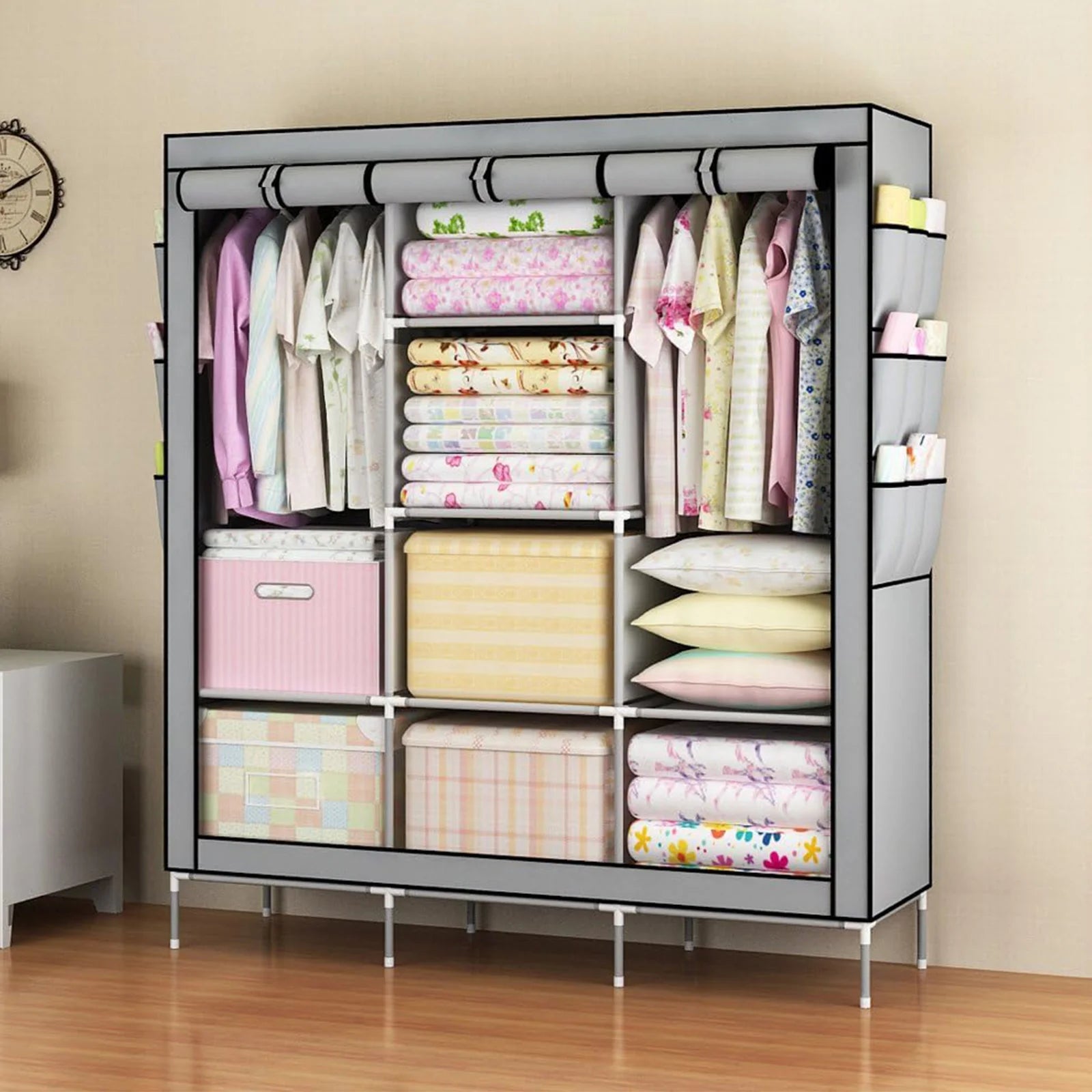 Closet Wardrobe Organizer Storage Rack
