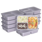 20-Piece Meal Prep Kit 3-Compartment Storage Containers