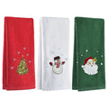 Xmas Tree/Snowman/Santa Claus Embroidery Bath Towel
