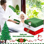 Xmas Tree/Snowman/Santa Claus Embroidery Bath Towel