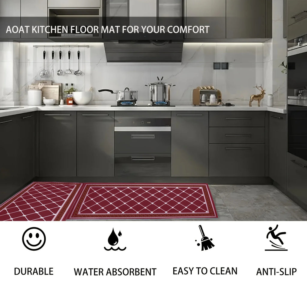 Cushioned Non-Skid Waterproof Kitchen Mats And Rugs