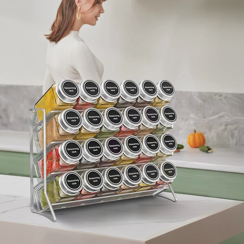 4 Tier Spice Jar Rack
