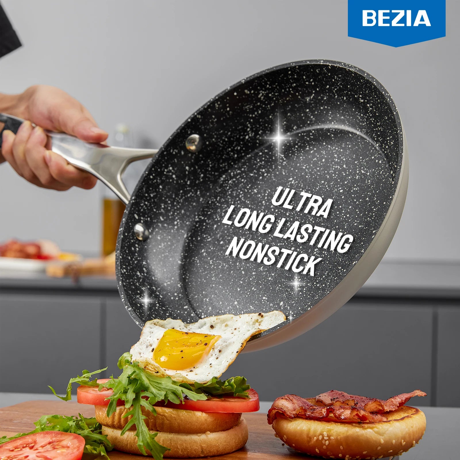 Induction Cookware Nonstick, 10-Piece, BEZIA