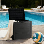 75 Gallon Deck Box with Lockable Lid & Heavy-Duty Hinged Door