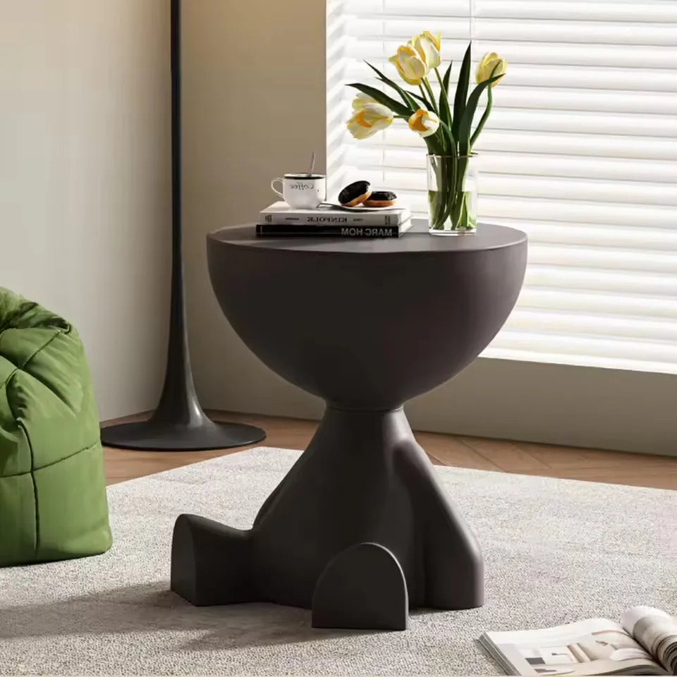 Coffee Table,1pc Modern Round Matte Finish Side Table