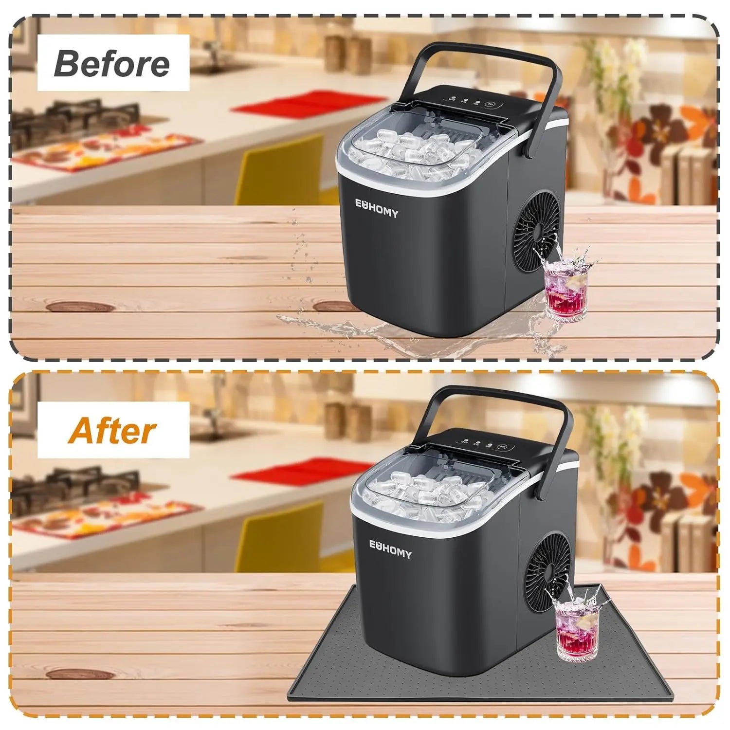 Silicone Ice Maker And Mat 19x12 Inches for Countertop