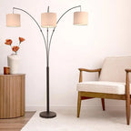 3-Arm Metal Arc Floor Lamp 4 Way Switch