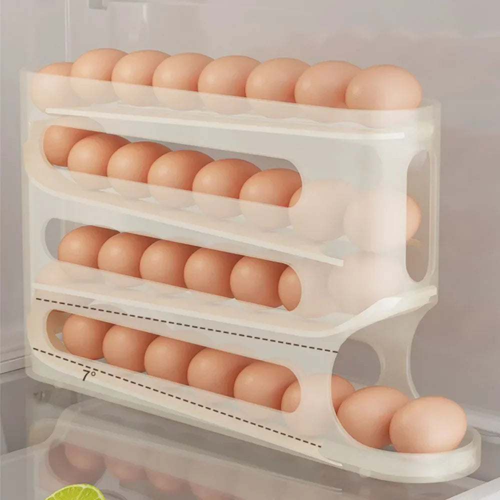 4 Layers Automatic Egg Dispenser Holder Rack