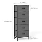 Dresser With 5 Fabric Drawers Nightstand
