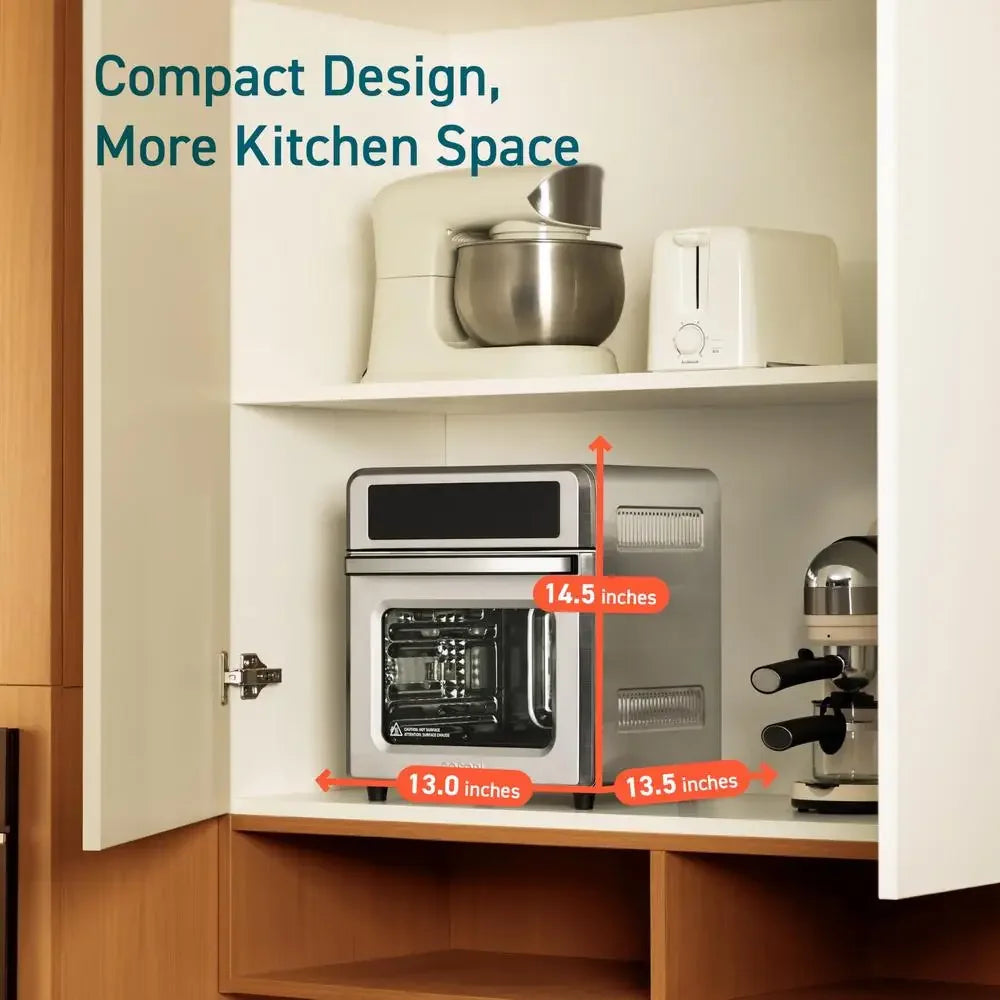 11-in-1 Air Fryer Oven 13Qt Rotisserie Pizza Cooking Functions