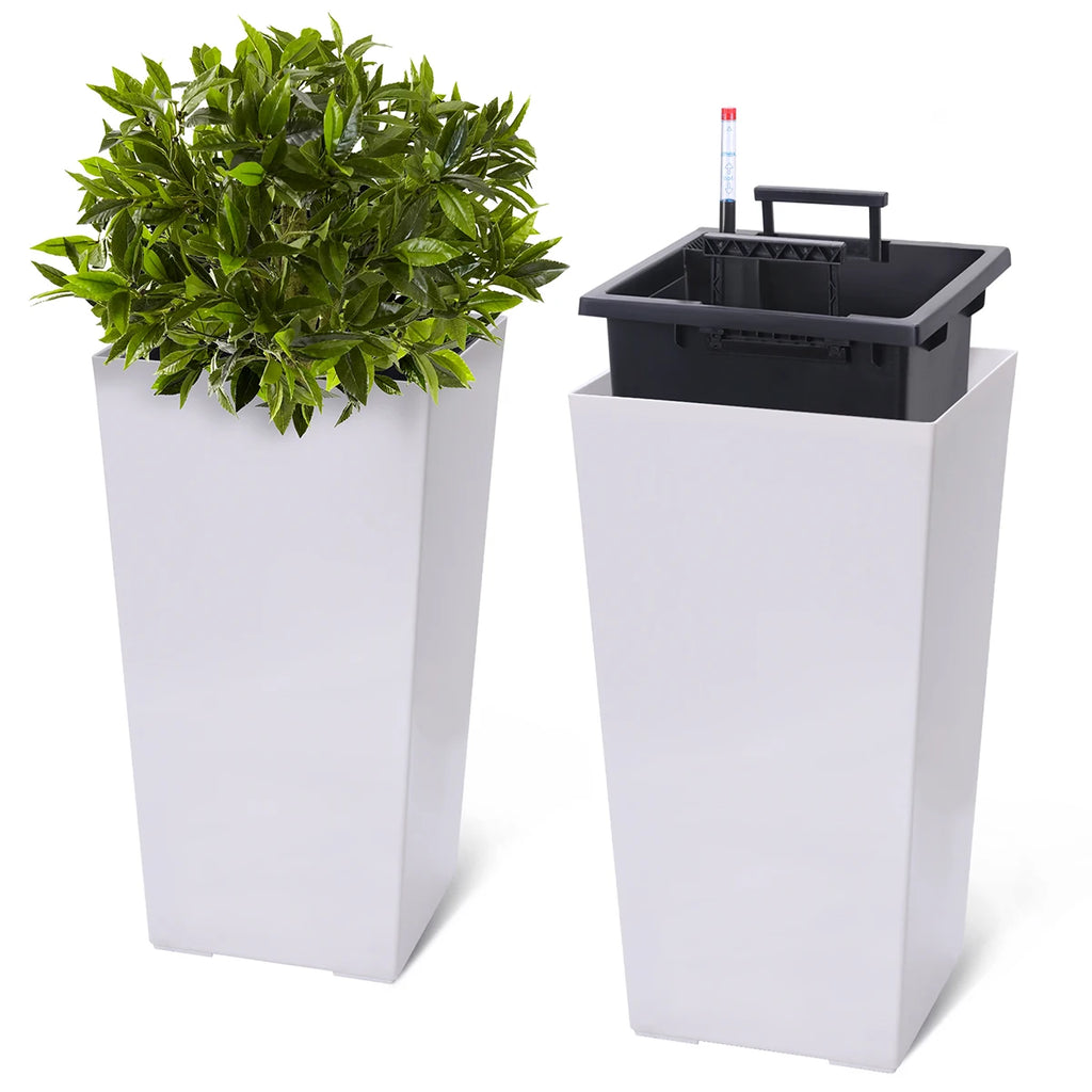 Planters Set Drainage Holes＆Water Level Monitor