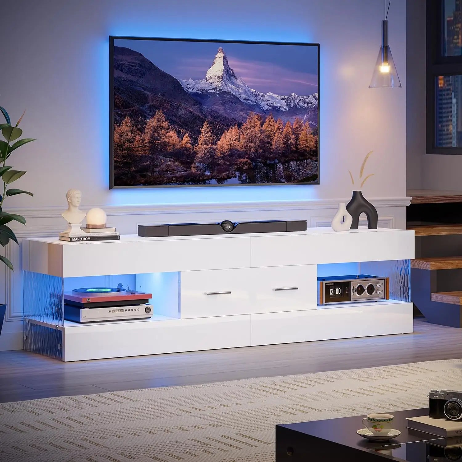 TV Stand For 55/60/65 Inch High Gloss
