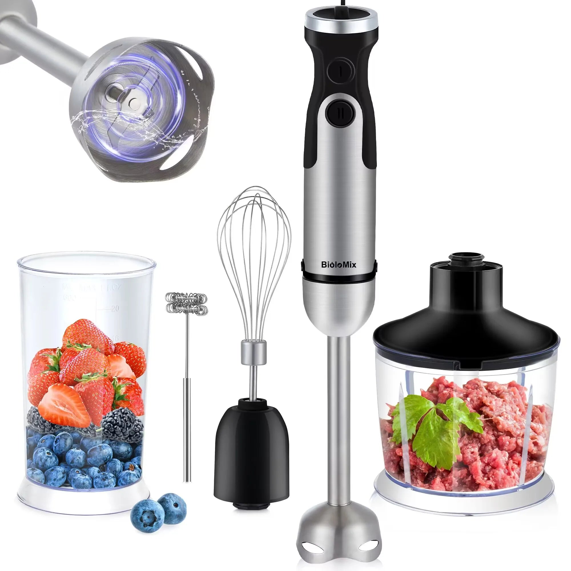 5-in-1 Immersion Blender Mixer Meat Grinder Chopper Whisk