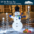 3 Pack Spiral Christmas Tree Light 218 LED Lights Star Topper