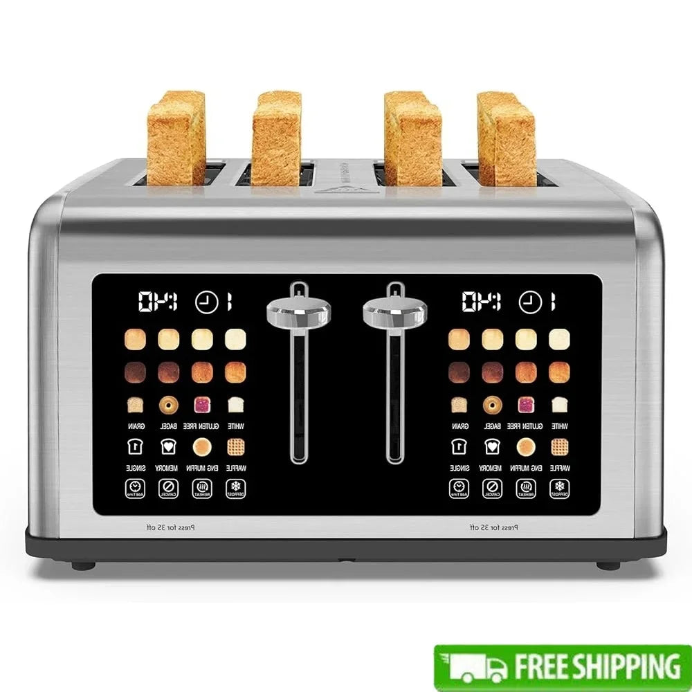 Stainless Steel 4 Slice Toaster Touch Screen